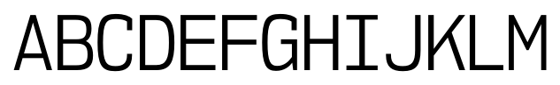 NK57 Monospace Semi Condensed Book font specimen