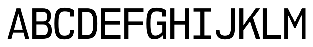 NK57 Monospace Semi Condensed Regular font specimen