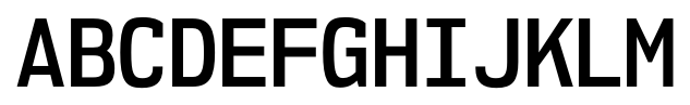 NK57 Monospace Semi Condensed Semi Bold font specimen