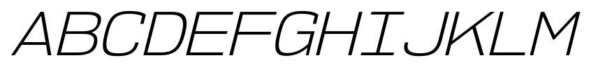 NK57 Monospace Semi Expanded Light Italic font specimen