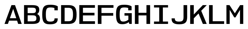 NK57 Monospace Semi Expanded Semi Bold font specimen