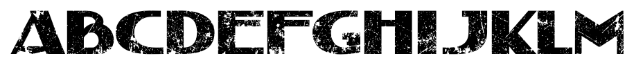 Planjer Distressed font specimen