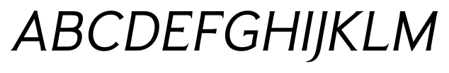 Pseudonym Italic font specimen