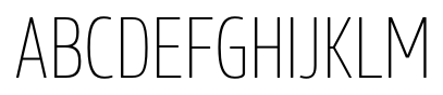 Rockeby Condensed Light font specimen