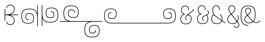 Rockeby Extras Light character specimen 2