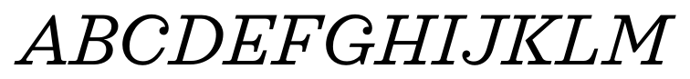 Sagona Book Italic DEMO font specimen