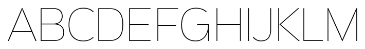 Sinkin Sans 100 Thin font specimen
