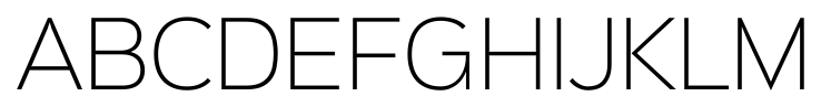Sinkin Sans 200 X Light font specimen
