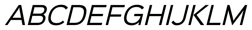 Sinkin Sans 400 Italic font specimen