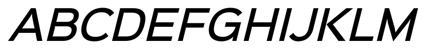 Sinkin Sans 500 Medium Italic font specimen