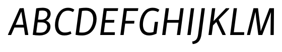 Skolar Sans Italic font specimen