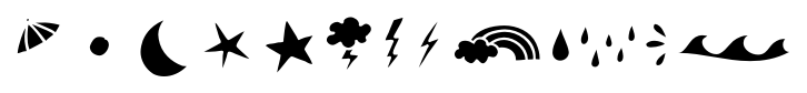 Snow Cone Pro Doodle font specimen