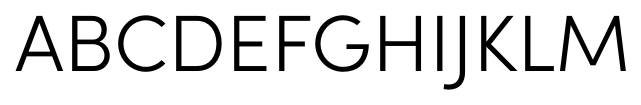 Sofia Pro Light font specimen