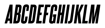 Steelfish ExtraBold Italic font specimen