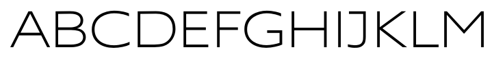 Supra Extended XLight font specimen