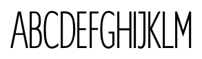 Supra ThinCompressed font specimen