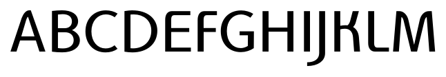 TCC Sans Medium font specimen