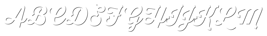 Thirsty Script Bold Shd font specimen
