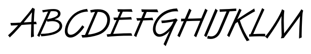 Vanberg Regular font specimen