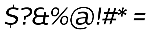 Without Sans Free Medium Italic character specimen 6