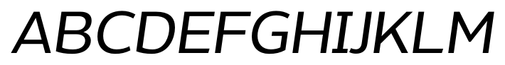 Without Sans Free Medium Italic font specimen