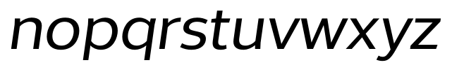 Without Sans Free Medium Italic character specimen 4