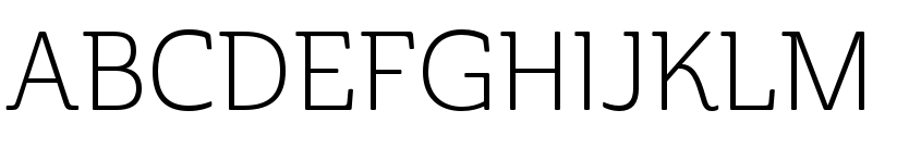 Cabrito Semi Normal Light font specimen