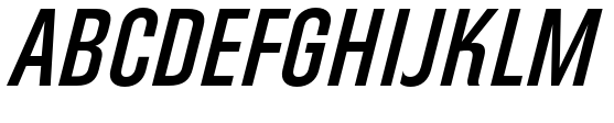 Directors Gothic 220 Semi Bold Oblique font specimen