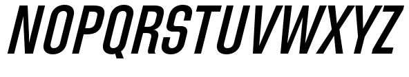 Directors Gothic 220 Semi Bold Oblique character specimen 2