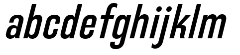 Directors Gothic 220 Semi Bold Oblique character specimen 3