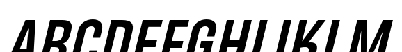 Directors Gothic 230 Semi Bold Oblique font specimen