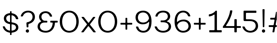 Fibra One Light character specimen 6