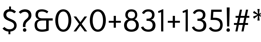 Haboro Sans Normal Regular character specimen 6