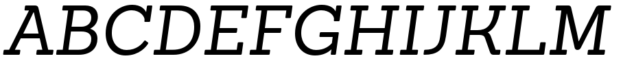 Sánchez Italic font specimen