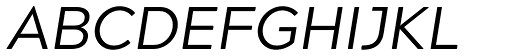 Acherus Grotesque Regular Italic font specimen