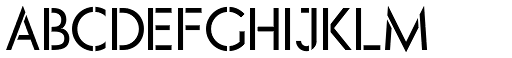 Air Factory Stencil font specimen