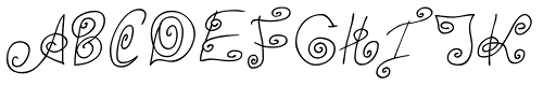 Alya Hand Light font specimen