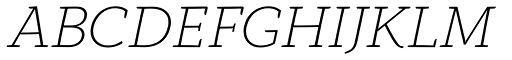 Anaphora Extra Light Italic font specimen
