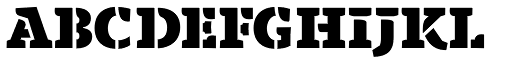 Anaphora Stencil Fat font specimen