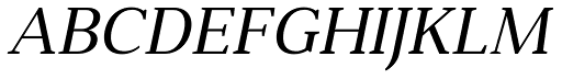 Anglecia Pro Text Italic font specimen