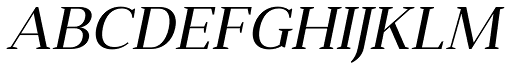 Anglecia Pro Title Italic font specimen