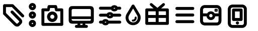 Antipasto Icons DemiBold font specimen
