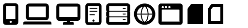 Aquawax Pro Pictograms Bold font specimen