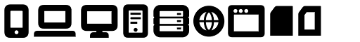 Aquawax Pro Pictograms Heavy font specimen