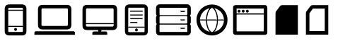 Aquawax Pro Pictograms Medium font specimen