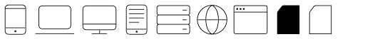 Aquawax Pro Pictograms Thin font specimen
