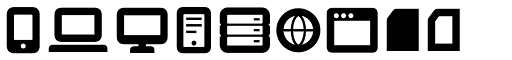 Aquawax Pro Pictograms Ultra Bold font specimen