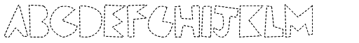 Arca Dashed font specimen