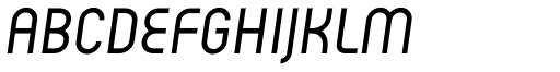 Arcus Italic font specimen