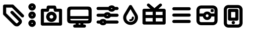 Arista Pro Icons SemiBold font specimen